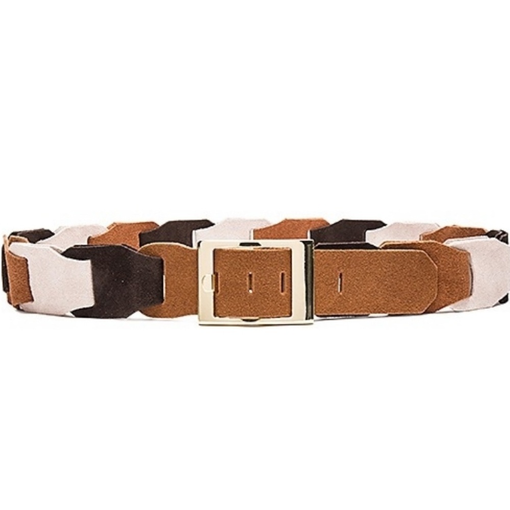 NWT // Loretta Belt // Brown and Black Belt with Gold Buckle